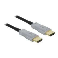 Delock - HDMI kabel - HDMI s piny (male) do HDMI s piny (male) - 30 m - optické vlákno - černá - podporuje 4K, Active Optical