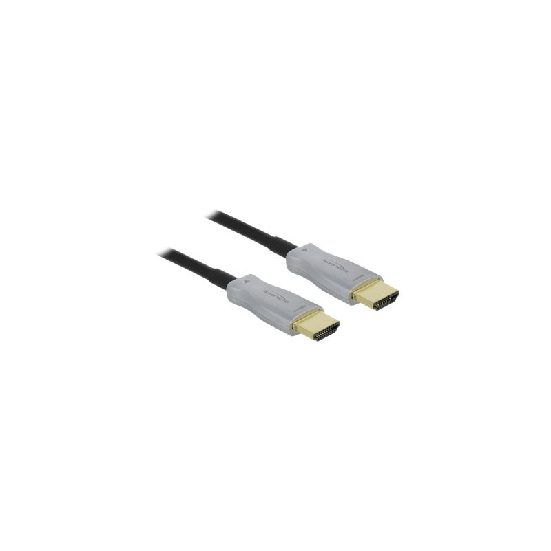 Delock - HDMI kabel - HDMI s piny (male) do HDMI s piny (male) - 30 m - optické vlákno - černá - podporuje 4K, Active Optical