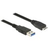 Delock - Kabel USB - USB typ A (M) do Micro-USB Type B (M) - USB 3.0 - 50 cm - černá