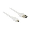 Delock Easy - Kabel USB - USB (M) reverzní do mini-USB Type B (M) - USB 2.0 - 3 m - bílá