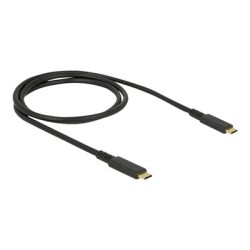 Delock - USB kabel - 24 pin USB-C (M) do 24 pin USB-C (M) - USB 3.1 Gen 2 - 3 A - 1 m - černá 85207