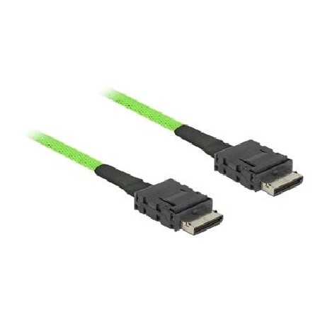 Delock - Interní kabel SAS - SAS 24Gbit/s - 4i MiniLink SAS (SFF-8611) do 4i MiniLink SAS (SFF-8611) - 50 cm - opatrený západkou