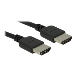 Delock Premium - Prémiově vysoká rychlost - kabel HDMI s ethernetem - HDMI s piny (male) do HDMI s piny (male) - 2 m - tr… 85217