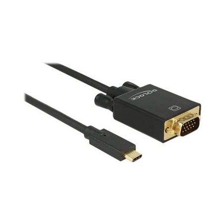 Delock - Externí video adaptér - ITE IT6516BFN - USB-C - D-Sub - černá - maloobchod 85263