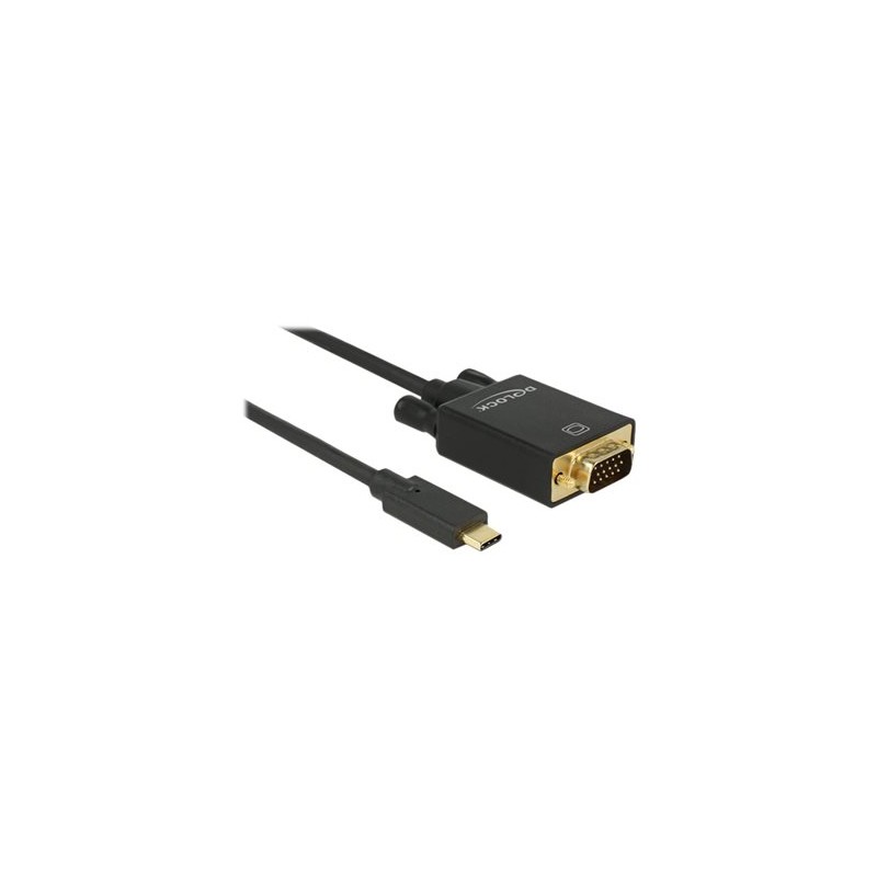 Delock - Externí video adaptér - ITE IT6516BFN - USB-C - D-Sub - černá - maloobchod 85262