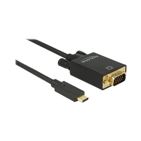 Delock - Externí video adaptér - ITE IT6516BFN - USB-C - D-Sub - černá - maloobchod 85262