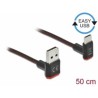 Delock Easy - USB kabel - USB (M) zahnutý nahoru/dolu, reverzibilní do 24 pin USB-C (M) zahnutý nahoru/dolu, reverzibilní - USB