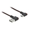 Delock Easy - USB kabel - USB (M) levý/pravý úhel, reverzibilní do 24 pin USB-C (M) levý/pravý úhel, reverzibilní - 1.5 m