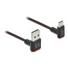 Delock Easy - USB kabel - USB (M) zahnutý nahoru/dolů, reverzibilní do 24 pin USB-C (M) zahnutý nahoru/dolů, reverzibilní - 2 m