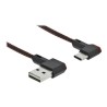 Delock Easy - USB kabel - USB (M) levý/pravý úhel, reverzibilní do 24 pin USB-C (M) levý/pravý úhel, reverzibilní - 20 cm