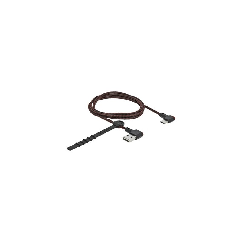 Delock Easy - USB kabel - USB (M) levý/pravý úhel, reverzibilní do 24 pin USB-C (M) levý/pravý úhel, reverzibilní - USB 2.0 - 1