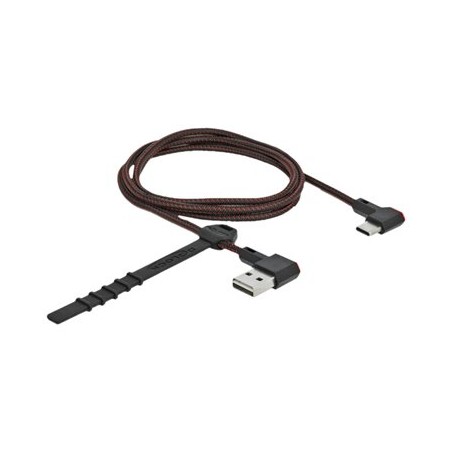 Delock Easy - USB kabel - USB (M) levý/pravý úhel, reverzibilní do 24 pin USB-C (M) levý/pravý úhel, reverzibilní - USB 2.0 - 1
