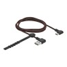 Delock Easy - USB kabel - USB (M) levý/pravý úhel, reverzibilní do 24 pin USB-C (M) levý/pravý úhel, reverzibilní - USB 2.0 - 1