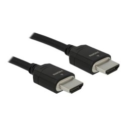 Delock - Ultra High Speed - HDMI kabel - HDMI s piny (male) do HDMI s piny (male) - 1 m - trojnásobně stíněný - černá - podpora