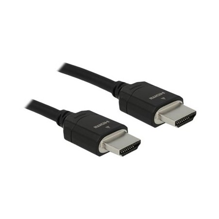 Delock - Ultra High Speed - HDMI kabel - HDMI s piny (male) do HDMI s piny (male) - 1 m - trojnásobně stíněný - černá - podpora