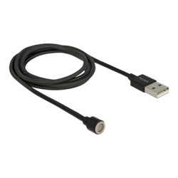 Delock Magnetic - Kabel USB - USB (M) - 5 V - 2.4 A - 1.1 m - černá