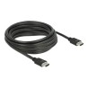 Delock - HDMI kabel - HDMI s piny (male) do HDMI s piny (male) - 5 m - trojnásobně stíněný - černá - podpora Dolby DTS-HD