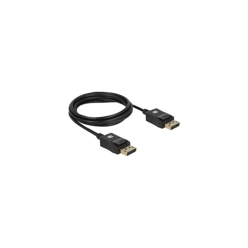 Delock Coaxial - Kabel obrazovky - DisplayPort (M) do DisplayPort (M) - DisplayPort 1.4 - 2 m - podpora 8K - cerná