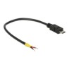 Delock - Elektrický kabel - obnažený drát do Micro USB typ B (M) - 5 V - 15 cm - černá