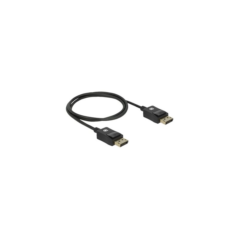Delock Coaxial - Kabel obrazovky - DisplayPort (M) do DisplayPort (M) - DisplayPort 1.4 - 1 m - podpora 8K - cerná