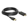 Delock - Kabel adaptéru - DisplayPort s piny (male) do HDMI s piny (male) - 5 m - trojnásobně stíněná kroucená dvoulinka