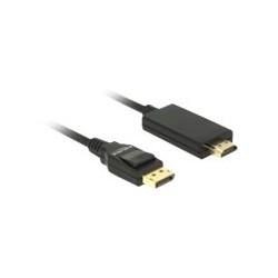 Delock - Kabel adaptéru - DisplayPort s piny (male) do HDMI s piny (male) - 1 m - trojnásobně stíněná kroucená dvoulinka
