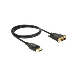 Delock - Kabel adaptéru - jeden spoj - DisplayPort (M) do DVI-D (M) - DisplayPort 1.2a - 1 m - pasivní - černá