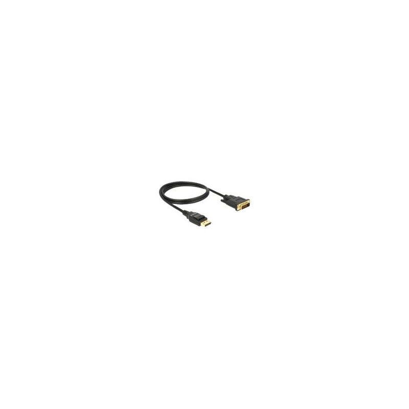 Delock - Kabel adaptéru - jeden spoj - DisplayPort (M) do DVI-D (M) - DisplayPort 1.2a - 1 m - pasivní - černá