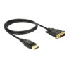 Delock - Kabel adaptéru - jeden spoj - DisplayPort (M) do DVI-D (M) - DisplayPort 1.2a - 1 m - pasivní - černá