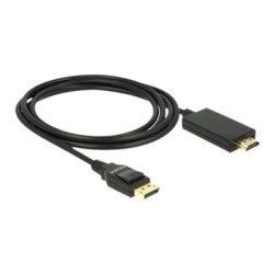 Delock - Kabel adaptéru - DisplayPort s piny (male) do HDMI s piny (male) - 2 m - trojnásobně stíněná kroucená dvoulinka