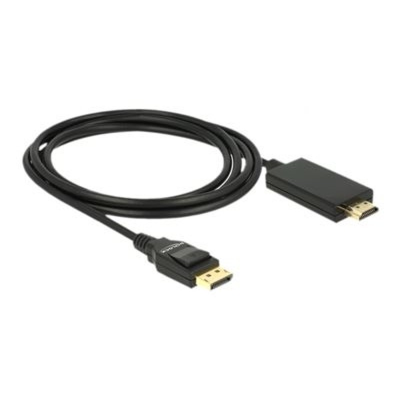 Delock - Kabel adaptéru - DisplayPort s piny (male) do HDMI s piny (male) - 2 m - trojnásobně stíněná kroucená dvoulinka