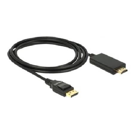 Delock - Kabel adaptéru - DisplayPort s piny (male) do HDMI s piny (male) - 2 m - trojnásobně stíněná kroucená dvoulinka
