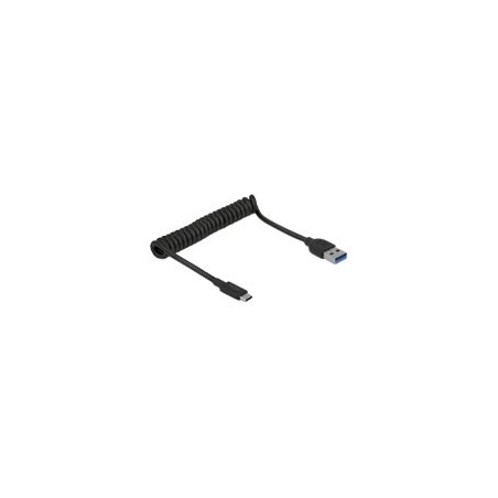 Delock USB 3.1 Gen 2 Coiled Cable Type-A male to Type-C male - Adaptér pro přímé připojení - USB 3.1 Gen 2 - USB-C 3.1 Gen 2 x