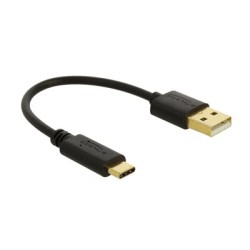 Delock - USB adaptér - USB (M) do 24 pin USB-C (M) - 3 A - 15 cm - černá