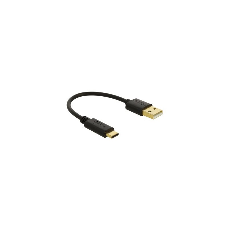 Delock - USB adaptér - USB (M) do 24 pin USB-C (M) - 3 A - 15 cm - černá