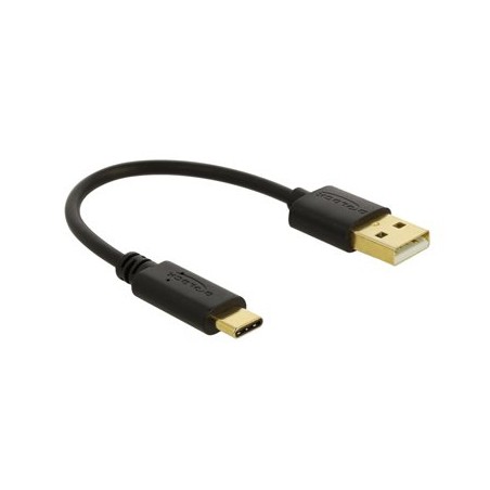 Delock - USB adaptér - USB (M) do 24 pin USB-C (M) - 3 A - 15 cm - černá