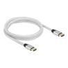 Delock - Ultra High Speed - HDMI kabel - HDMI s piny (male) do HDMI s piny (male) - 2 m - trojnásobně stíněný - stříbrná
