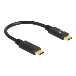 Delock - USB kabel - 24 pin USB-C (M) do 24 pin USB-C (M) - 5 A - 15 cm - cerná