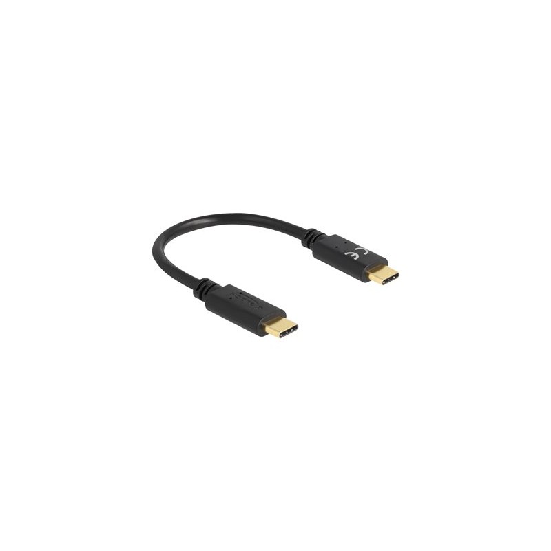 Delock - USB kabel - 24 pin USB-C (M) do 24 pin USB-C (M) - 5 A - 15 cm - cerná