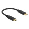 Delock - USB kabel - 24 pin USB-C (M) do 24 pin USB-C (M) - 5 A - 15 cm - cerná