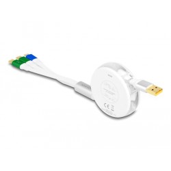 Delock - Kabel USB - USB (M) do Micro USB typ B, 24 pin USB-C (M) - USB 2.0 - 10 V - 3 A - 1.13 m - vysunutelný, plochý, up to