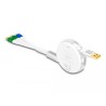 Delock - Kabel USB - USB (M) do Micro USB typ B, 24 pin USB-C (M) - USB 2.0 - 10 V - 3 A - 1.13 m - vysunutelný, plochý, up to