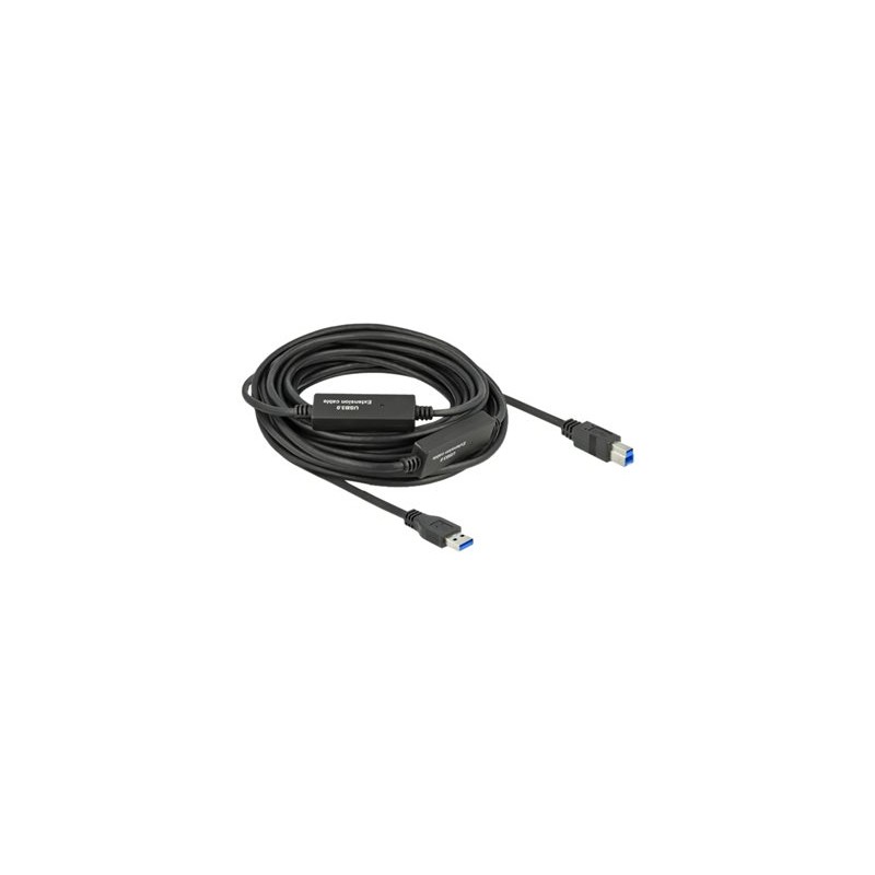 Delock - Kabel USB - USB typ A (M) do USB Type B (M) - USB 3.2 Gen 1 - 10 m - aktivní - cerná