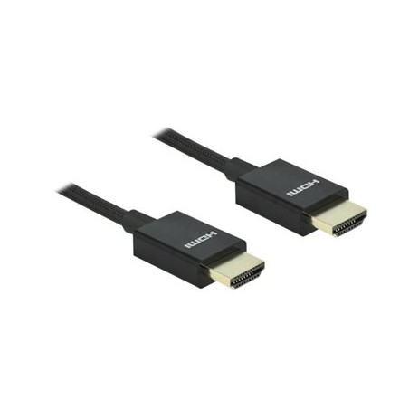 Delock - Ultra High Speed - HDMI kabel - HDMI s piny (male) do HDMI s piny (male) - 2 m - koaxiál - cerná - podpora 8K