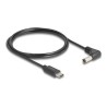 Delock - Elektrický kabel - USB-C (pouze napájení) (M) do DC jack 5,5 x 2,1 mm (M) pravoúhlý - 5 V - 1 A - 1.5 m - cerná