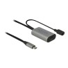 Delock - Prodlužovací USB kabel - USB-C (M) do power DC jack, USB-C (F) - USB 3.1 Gen 1 - 5 m - šedá, černá