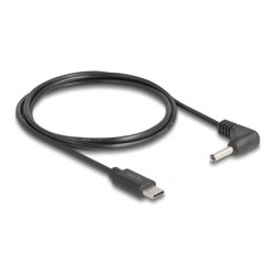 Delock - Elektrický kabel - 24 pin USB-C (M) do DC jack 3,5 x 1,35 mm (M) pravoúhlý - 5 V - 1 A - 1.5 m - cerná