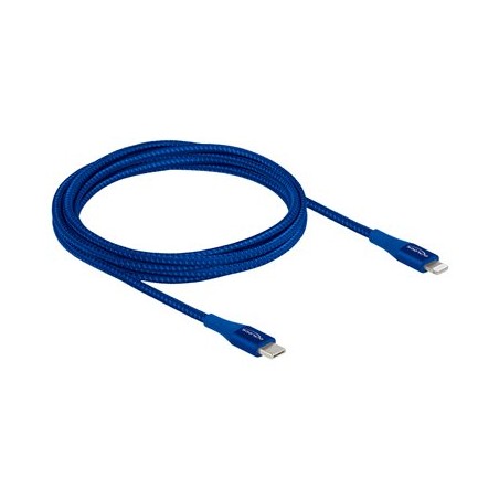 Delock - Kabel Lightning - 24 pin USB-C s piny (male) do Lightning s piny (male) - 2 m - modrá