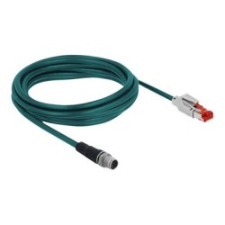 Network cable M12 X-coded 8 pin to RJ45, Network cable M12 X-coded 8 pin to RJ45