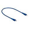 Delock - Kabel Lightning - 24 pin USB-C s piny (male) do Lightning s piny (male) - 50 cm - modrá